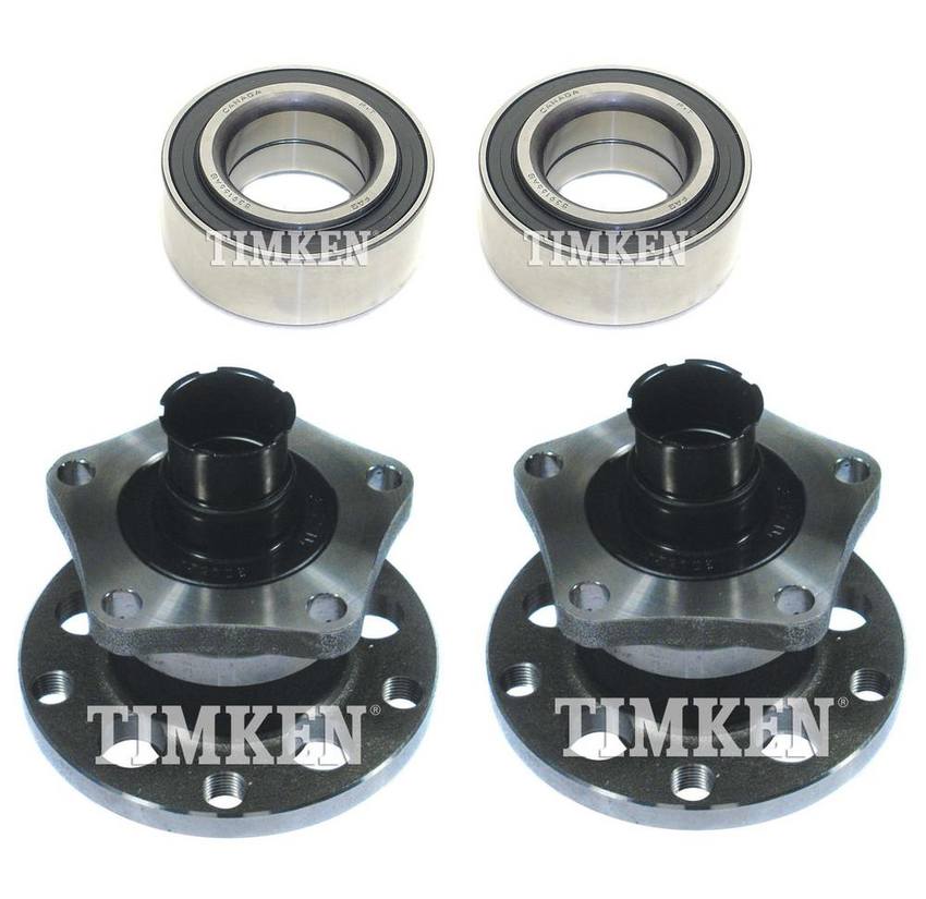 VW Wheel Bearing and Hub Assembly Kit - Front and Rear 8E0501611J - Timken 2885752KIT